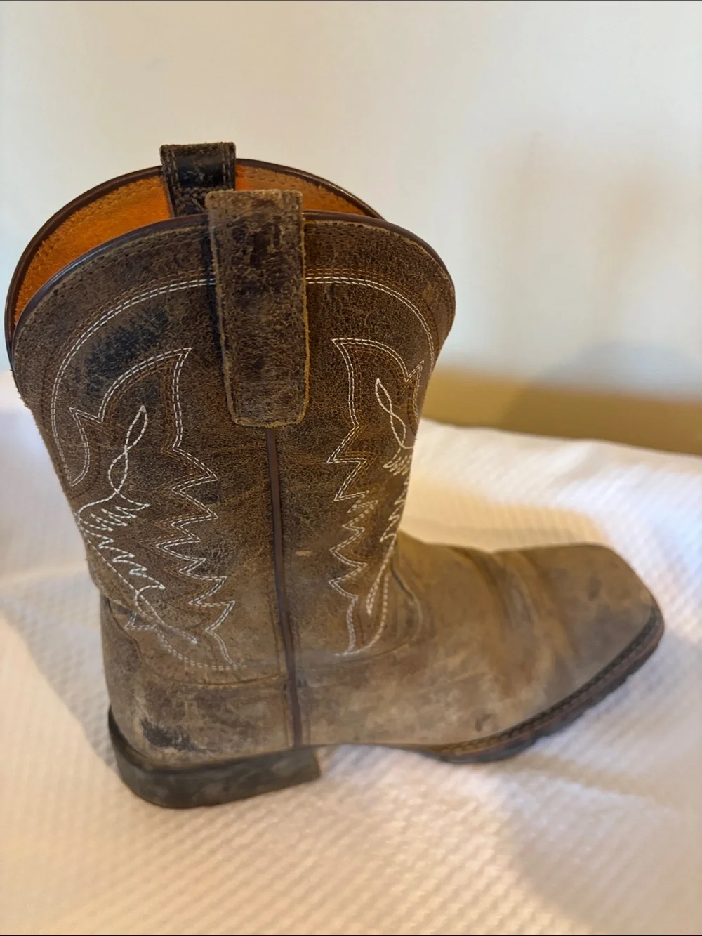 Ariat Kids Tan Brown Western Pull-On Boots
